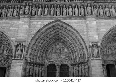 Sculptures Main Entrance Cathedral Notre Dame Stock Photo 1401108416 ...