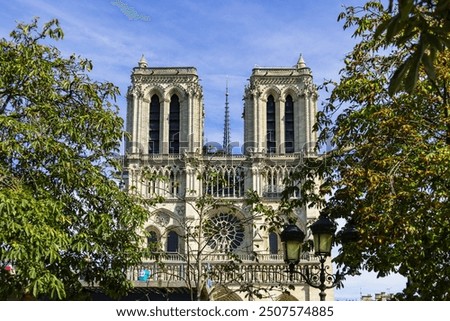 Similar – Notre Dame Kathedrale im Herbst