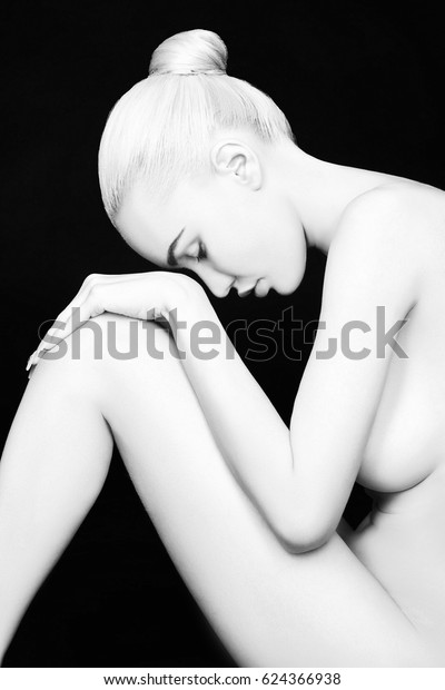 Naked Blonde White Woman