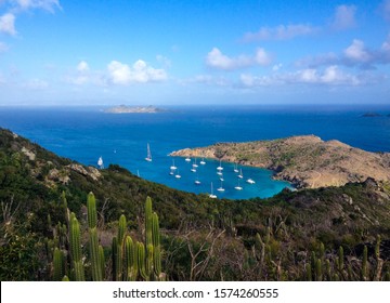 Beautiful Ocean With Boats In Saint-Barthélemy Island, St Barthélemy