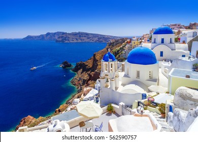 Beautiful Oia town on Santorini island, Greece - Shutterstock ID 562590757