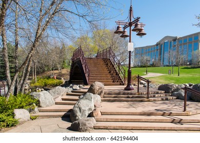 Beautiful Old Bridge At Centennial Lakes Park Edina, Minnesota