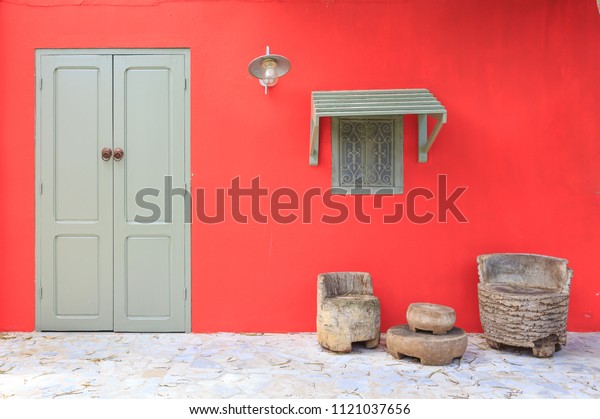 Beautiful Old Farm House Red Painted Stock Photo Edit Now 1121037656