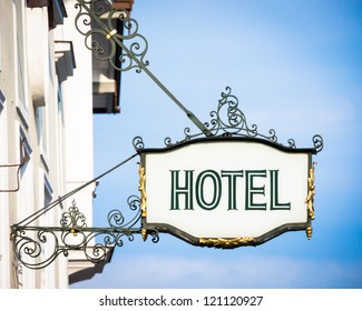 Beautiful Old Hotel Sign In Vienna