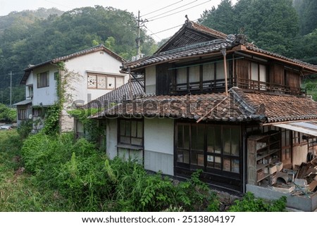 Similar – Image, Stock Photo Old house in the countryside. Hand-drawn black and white illustration