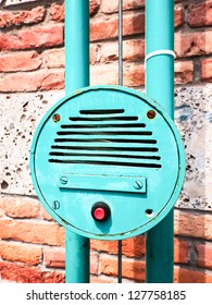 beautiful old intercom - close up
