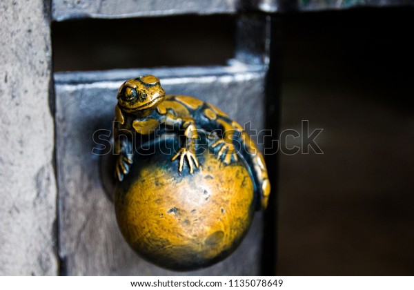 Beautiful Old Metal Iron Door Knob Stock Photo Edit Now 1135078649