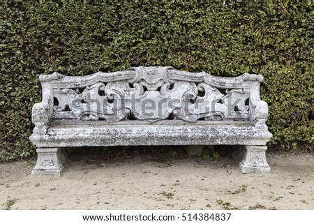 beautiful old stone bench