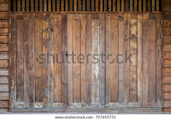 Beautiful Old Wooden Door Design Architect Stock Photo Edit Now 707693731