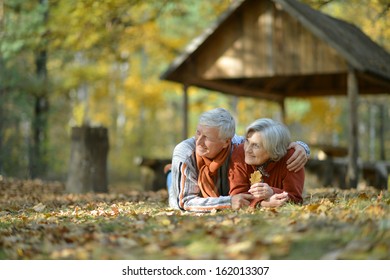 Beautiful Older Couple Walking In The Fresh Air