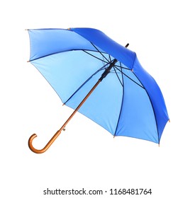 Beautiful Open Umbrella On White Background