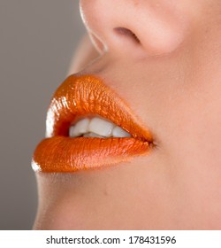 Beautiful Orange Lips