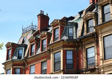 Beautiful and Ornate Architectural Touches of Boston Back Bay Townhouses.