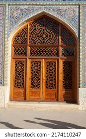 Beautiful ornate dorway in Nasir Al Mulk Mosque in Shiraz, Iran. - Shutterstock ID 2174110247