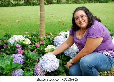 Beautiful Overweight Hispanic Woman