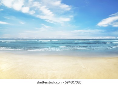 Beautiful panorama of seascape with blue sky at daylight - Shutterstock ID 594807320
