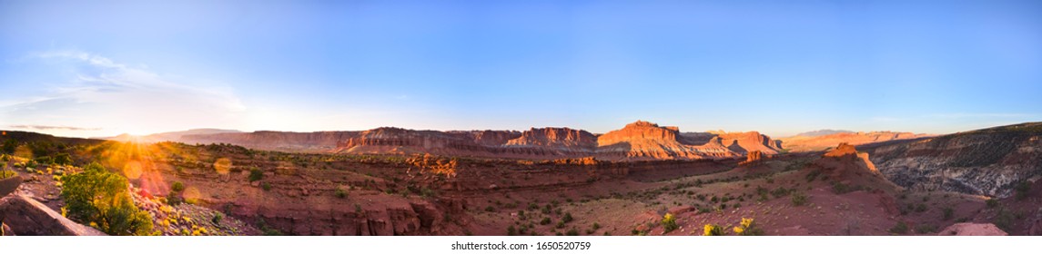 beautiful panorama of the sunset in capitol reef national park, utah, united states of america - Powered by Shutterstock