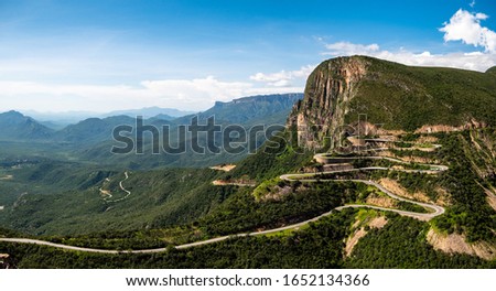 Beautiful panorama of switchbacks in Serra de Leba in Lubango, Huila Province in Angola
