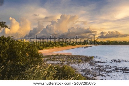 Beautiful panoramic in the sunset time in the darwin city
