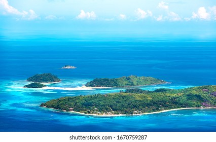 Beautiful panoramic view from above at Seychelles Islands at the Indian ocean - Shutterstock ID 1670759287