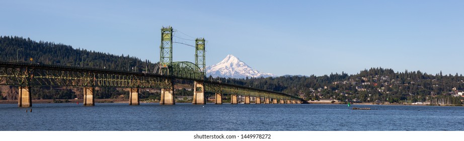 Beautiful Panoramic View Hood River Bridge Stock Photo 1449978272 ...