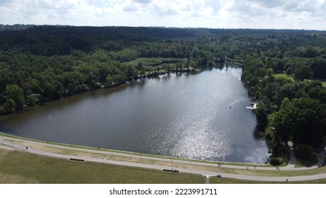 Beautiful Park Lake Views From An Aerial Perspective