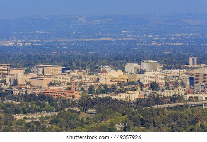 The Beautiful Pasadena City Hall And Pasadena Downtown View Around Sunset Time