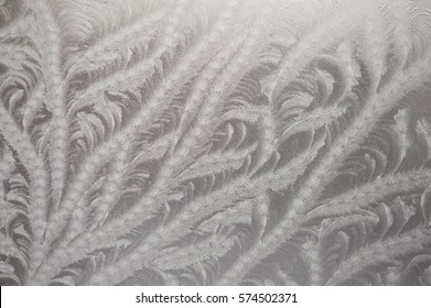 A beautiful pattern created by frost on glass