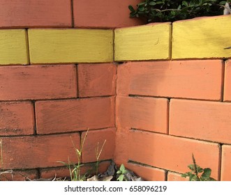 Beautiful pattern and texture of brick block on wall