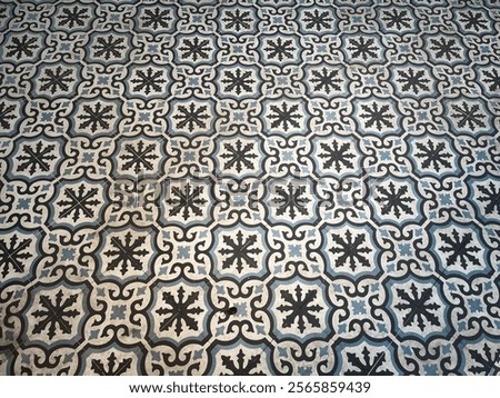 Beautiful pattern and textured of ceramic tile floor vintage style