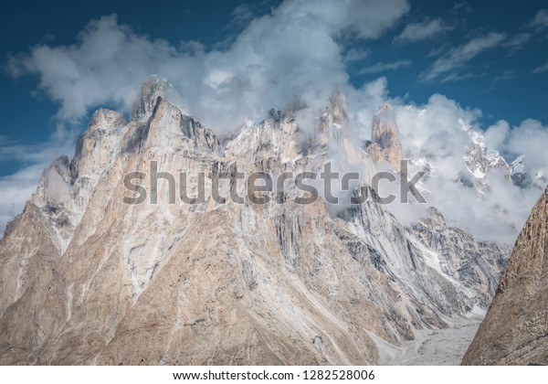 Beautiful Peaks Trango Towers Karakoram Mountain Stock Photo Edit Now