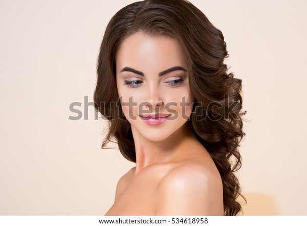 Beautiful People Brunette Woman Girl Long Stock Photo Edit Now