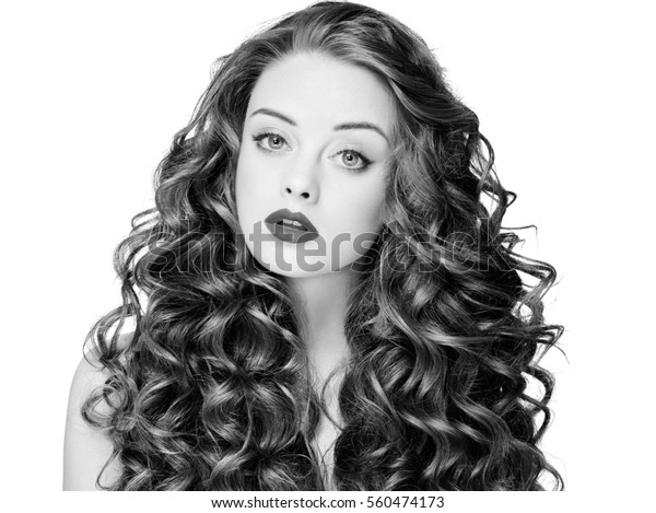 Beautiful People Woman Curly Hair Fashion Stock Photo Edit Now