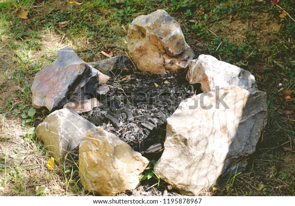 Beautiful Photo Old Stone Fire Pit Stock Photo Edit Now 1195878967