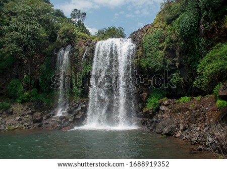 Beautiful photograph of smaller Thoseghar waterfall situated in Satara in Maharashtra state of India