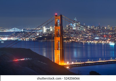 Beautiful photography Golden Gate Bridge and Downtown San Francisco - Powered by Shutterstock