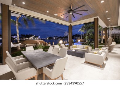 Beautiful photos in the interior of a House Florida, US. Luxurious, modern Dining room and elegant architecture. - Powered by Shutterstock