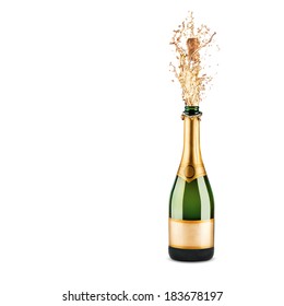 Beautiful picture of a bottle of champagne
