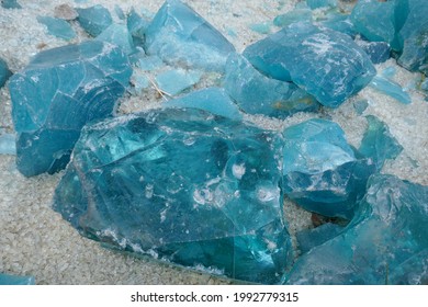 Beautiful Pieces Of Broken Blue Glass