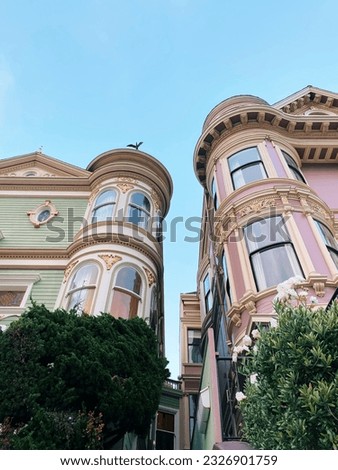 Beautiful Pink and Light Green Houses in San Francisco, California | Victorian Architecture