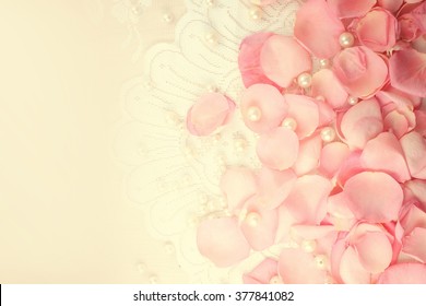Beautiful pink rose petals