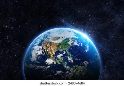 Beautiful Planet Earth -  Elements Of This Image Furnished By NASA