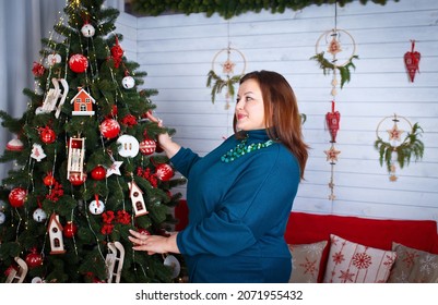 green christmas dress plus size