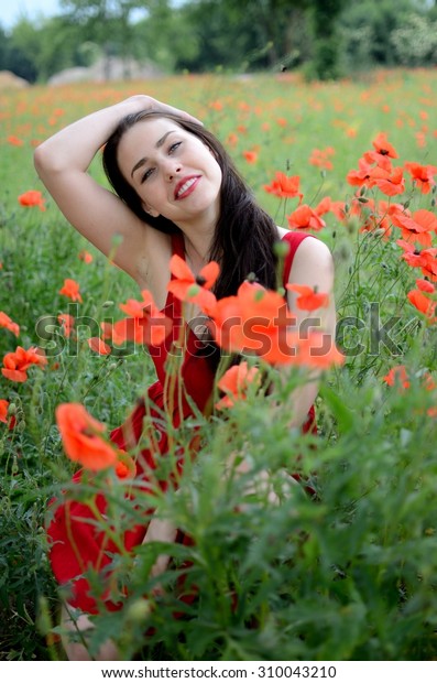 Beautiful Polish Girl Surrounded By Field Stock Photo 310043210 ...