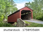 Beautiful Pool Forge Covered Bridge,  Lancaster County,  Pennsylvania