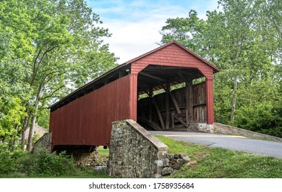 Beautiful Pool Forge Covered Bridge,  Lancaster County,  Pennsylvania