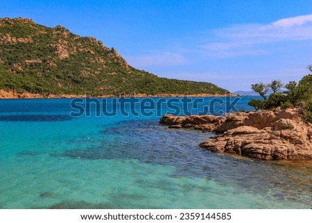 Beautiful Porto Novo beach in South of Corse