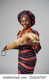 Beautiful Portrait Of Young Nigerian Woman In Traditional Dress