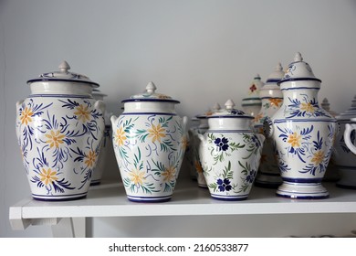 The Beautiful Pottery Of The Pottery Workshop Is On Display