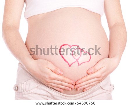 beautiful pregnant woman - studio shoot